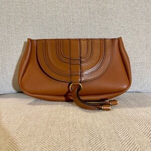 Chloé Tan Two Way Marcie Shoulder Bag Clutch-NWOT